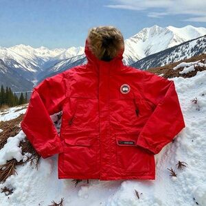 Canada Goose Parka Winner Jacket Snow Waterproof Fur Hood Youth Kids XL (18)